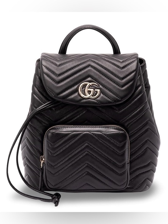GUCCI Marmont small GG logo quilted leather backpack